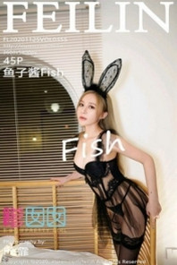 [FeiLin嗲囡囡]VOL.355_嫩模鱼子酱Fish精致兔耳朵主题黑色情趣内衣半脱撩人诱惑写真45P