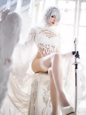 动漫博主桜桃喵No.204 - 2b花嫁 主题写真 [69P]