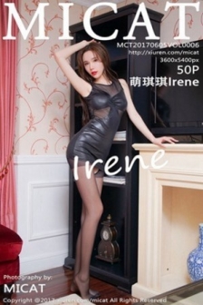 [MICAT猫萌榜]Vol.006_女神萌琪琪Irene蓝红情趣薄纱内衣透视秀乳贴诱惑写真50P