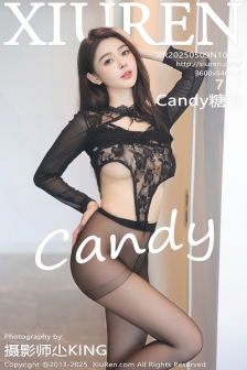 [XiuRen秀人网]No.10258_模特Candy糖糖性感黑色网纱蕾丝服饰配超薄黑丝秀美腿魅惑写真73P