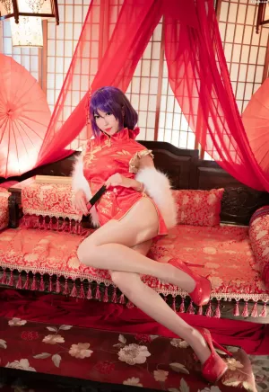 佛系Coser美女Money冷冷-No.015 – 高雄红旗袍 主题写真 [14P]