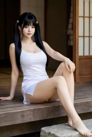 AIG美女_No.332_柚柚sasa_白色睡裙 主题写真 [69P]