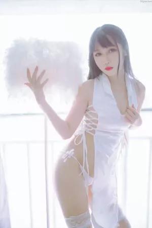 Coser美女不呆猫 NO.002 ×抖娘 黑白旗袍双子 主题写真 [41P]