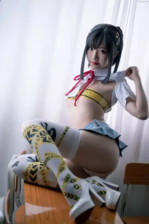 Coser美女面饼仙儿 NO.100 短校服胶带 主题写真 [32P]