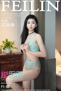 [FeiLin嗲囡囡]VOL.482_模特江念鱼私房性感绿色网状情趣服饰秀完美身材迷人诱惑写真60P
