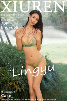 [XiuRen秀人网]No.9135_模特Lingyu69户外戏水场景性感浅绿色内衣秀惹火身段诱惑写真70P