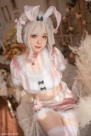 微胖系Coser美女皮皮奶-No.040 - 粉色兔兔 主题写真 [71P]