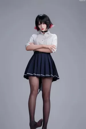 Coser美女轩萧学姐 No.094 – 鲨鱼妹JK 主题写真 [101P]