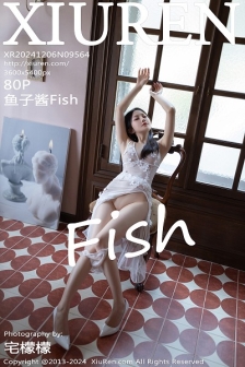 [XiuRen秀人网]No.9564_模特鱼子酱Fish性感白色连衣短裙配超薄肉丝秀曼妙身姿诱惑写真80P