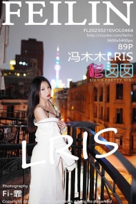 [FeiLin嗲囡囡]VOL.464_女神冯木木LRIS私房脱白色睡袍露黑色内衣配黑丝吊袜诱惑写真89P