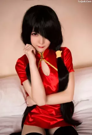 Coser美女一小央泽 NO.063 时崎狂三 大红旗袍 主题写真 [3P]