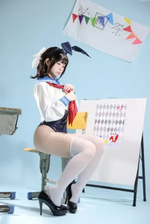 动漫博主G44不会受伤 NO.120 水手服兔女郎咖啡厅 主题写真 [27P]