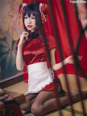 Coser美女水淼aqua NO.028 霞之丘诗羽 旗袍 主题写真 [29P]
