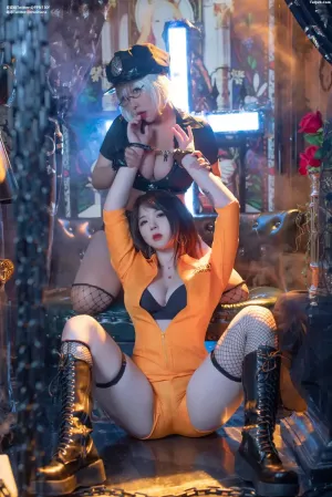 微胖系Coser美女皮皮奶-No.045 - 匪警 皮皮奶&喵零 主题写真 [60P]