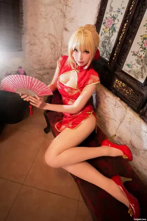 Coser妹子_ElyEE子_No.061 saber-红旗袍 主题写真 [21P]