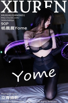 [XiuRen秀人网]No.9651_女神杨晨晨Yome性感连体黑丝露黑色蕾丝内衣秀丰腴身材诱惑写真90P