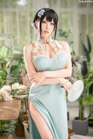 台湾Coser美女雨波_HaneAme-290 - Original Jade Qipao  绿韵旗袍 [30P]