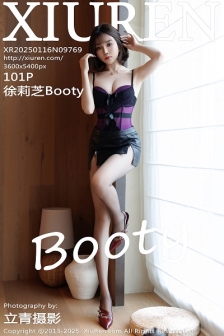 [XiuRen秀人网]No.9769_女神徐莉芝Booty性感黑色情趣内衣配黑丝吊袜秀完美身材诱惑写真101P