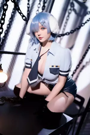 Coser美女星之迟迟No.226 - 2024-2-C RE0 蕾姆 狗耳警官 主题写真 [101P]
