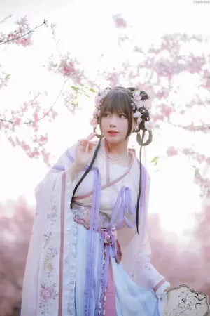 Coser美女Nyako喵子 NO.036 樱花汉服 花神祈愿 主题写真 [52P]