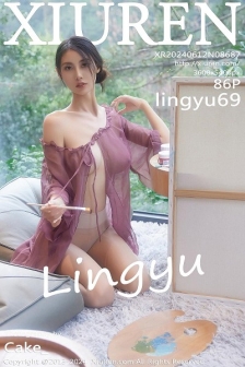 [XiuRen秀人网]No.8687_模特Lingyu69性感紫色轻透连衣裙配白丝袜秀丰腴身材诱惑写真86P