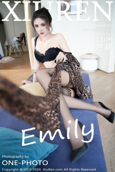[XiuRen秀人网]No.8499_女神Emily尹菲性感豹纹黑皮裙配黑丝袜秀完美身材迷人诱惑写真110P