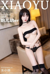 [XiaoYu画语界]Vol.1176_模特玥儿玥er性感黑色吊带短裙+黑色薄纱情趣服饰迷人诱惑写真90P