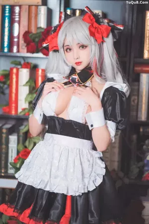 Coser美女rioko凉凉子 NO.034 欧根女仆 主题写真 [20P]