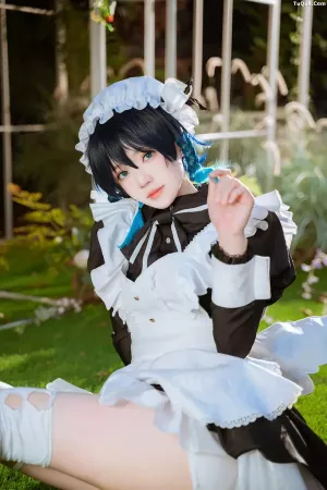 动漫博主桜桃喵No.181 - 温迪女仆+花絮 主题写真 [26P]