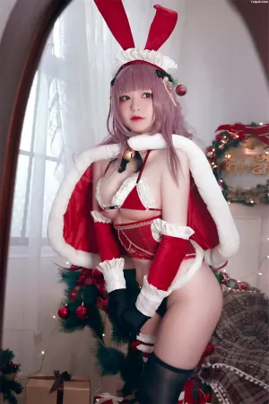 Coser美女BANBANKO半半子No.040 – Christmas Bunny Aike [41P]