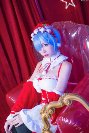 Coser美女_二佐nisa_No.023 – 雷姆圣诞 主题写真 [46P]
