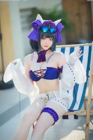 国产动漫博主瓜希酱-No.074 – 柴郡泳装 主题写真 [32P]