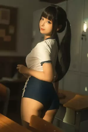 Coser美女蠢沫沫No.221 – 午后课间（无码真爱版）主题写真 [33P]