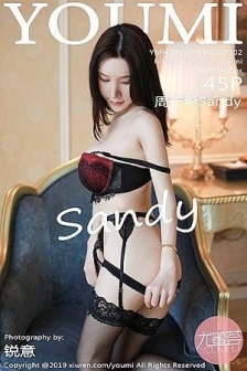[YouMi尤蜜荟]Vol.302_女神周于希Sandy私房黑色蕾丝内衣配丁字裤惹火诱惑写真45P