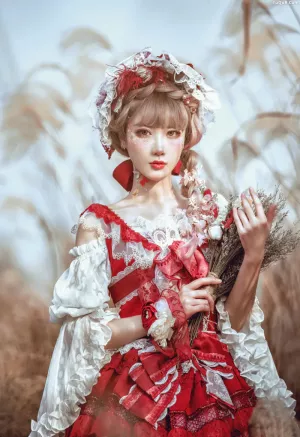 动漫博主_阿包也是兔娘_No.017 – lolita红裙 主题写真 [12P]