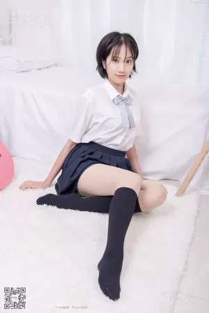 SSA丝社写真 NO.181 小佩 酒窝少女JK制服肉丝黑袜穿搭示范 [135P]