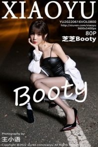 [XiaoYu画语界]Vol.800_女神芝芝Booty户外脱性感白T露黑色皮质吊带配无内黑丝诱惑写真80P