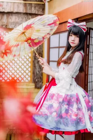 动漫博主桜桃喵No.026 - 和风lolita 主题写真 [22P]