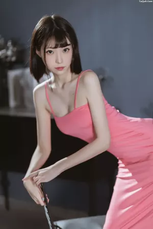 动漫博主_许岚LAN_No.033 – 粉色长裙 主题写真 [40P]