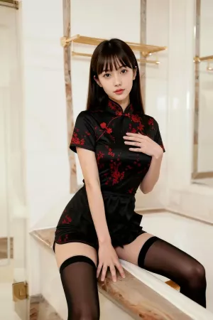 AIG美女_No.142_婉婉_旗袍黑丝写真 主题写真 [81P]