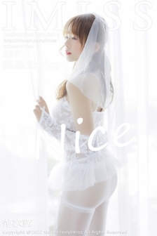 [IMISS爱蜜社]Vol.674_模特张思允Nice性感白色蕾丝婚纱配白丝袜秀完美身材诱惑写真59P