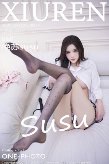 [XiuRen秀人网]No.8424_模特晚苏susu性感白色轻透上衣配黑色丝袜秀曼妙身姿迷人写真66P